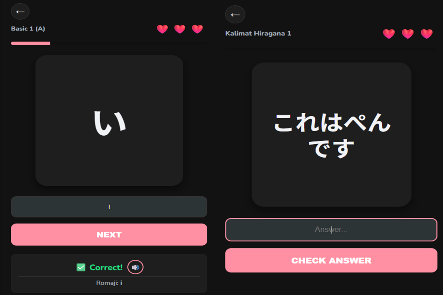 JapLearn Screen 3